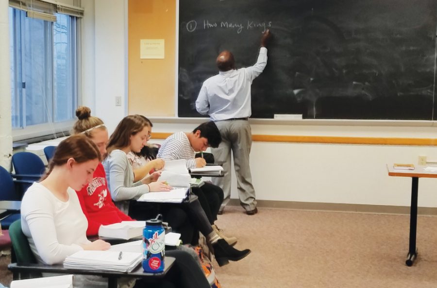 Visiting+Assistant+Professor+of+Religion+Robert+Wafula+teaches++class.