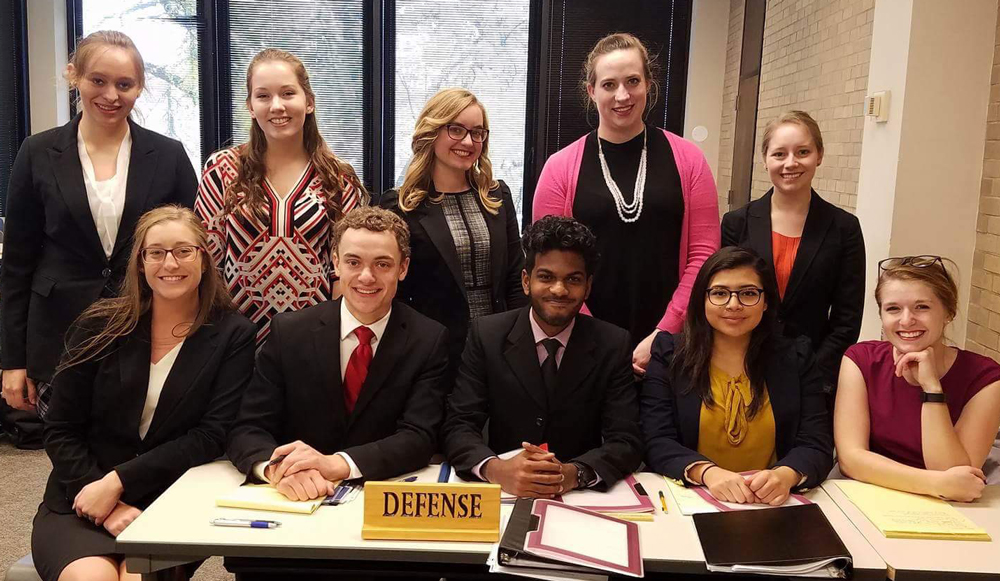 Front from left: Cydney Rose (‘19), Karl Badger (‘19), Ishmail Hammid (‘19), Yancy Castro (‘18), and Libby Morton (‘19).
Back from left: Katrina Meyer (‘19), Claire Eichorn (‘19), Becca Buse (‘19), Anna Luber (‘20), and Anika Nelson (‘19)