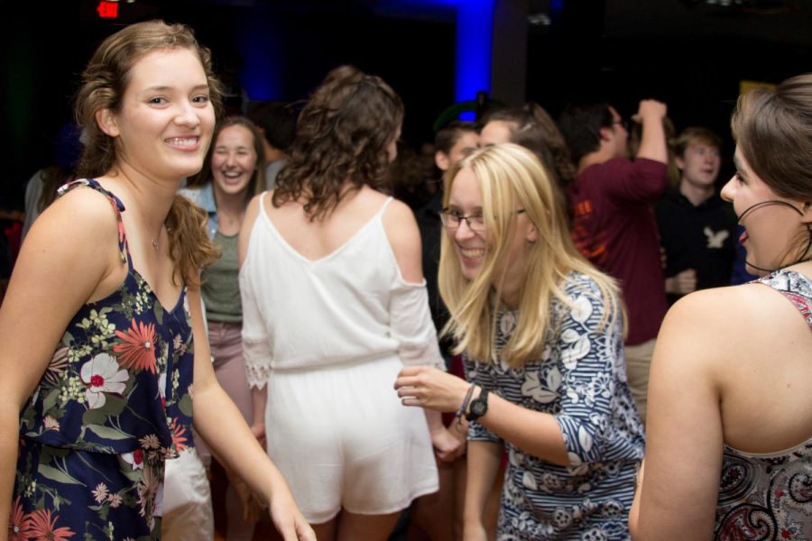Maya+Evans+%28%E2%80%9819%29+and+Sari+Kroschel+%28%E2%80%9819%29+enjoy+good+company+and+fun+music+at+the+Flamingo+Ball.