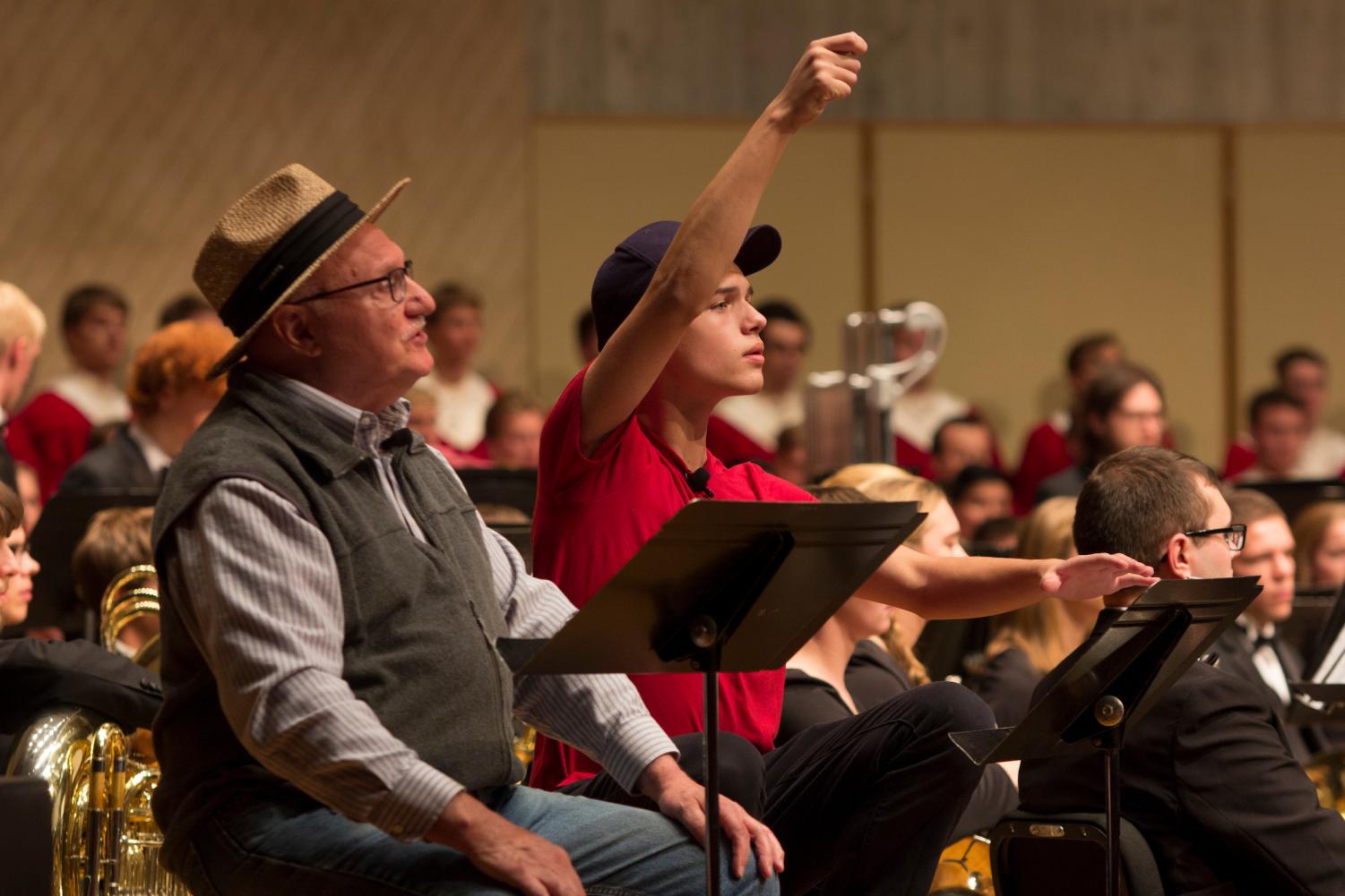 Emeritus David Judisch and Jonathan Kuehner (‘20) acted in the piece written by Dan Raney (‘92) and sung by Cathedral Choir.