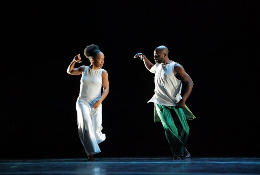 Dancers+Annique+Roberts+and+Kevin+Brown+perform+a+duet+together.