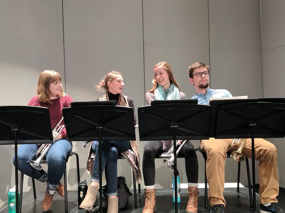 Chloe Beck (‘20), Maddy Idhe (‘19), Marya Haugland (‘20), and Michael Winkler (‘19) were all accepted to compete in the National Trumpet Competition.