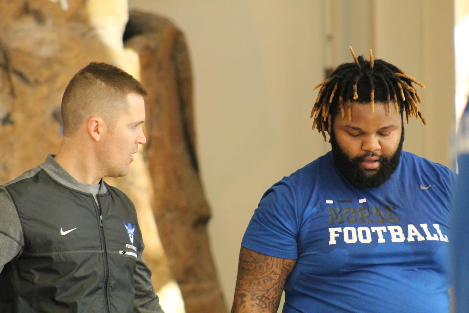 Director of Athletic Performance Jeff Jones with Rashawd Williams (‘21).