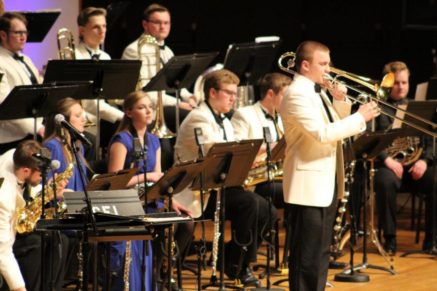 Jackson+Churchill+%28%E2%80%9820%29+plays+a+trombone+solo+during+Jazz+Orchestra%E2%80%99s+Homecoming+Concert.
