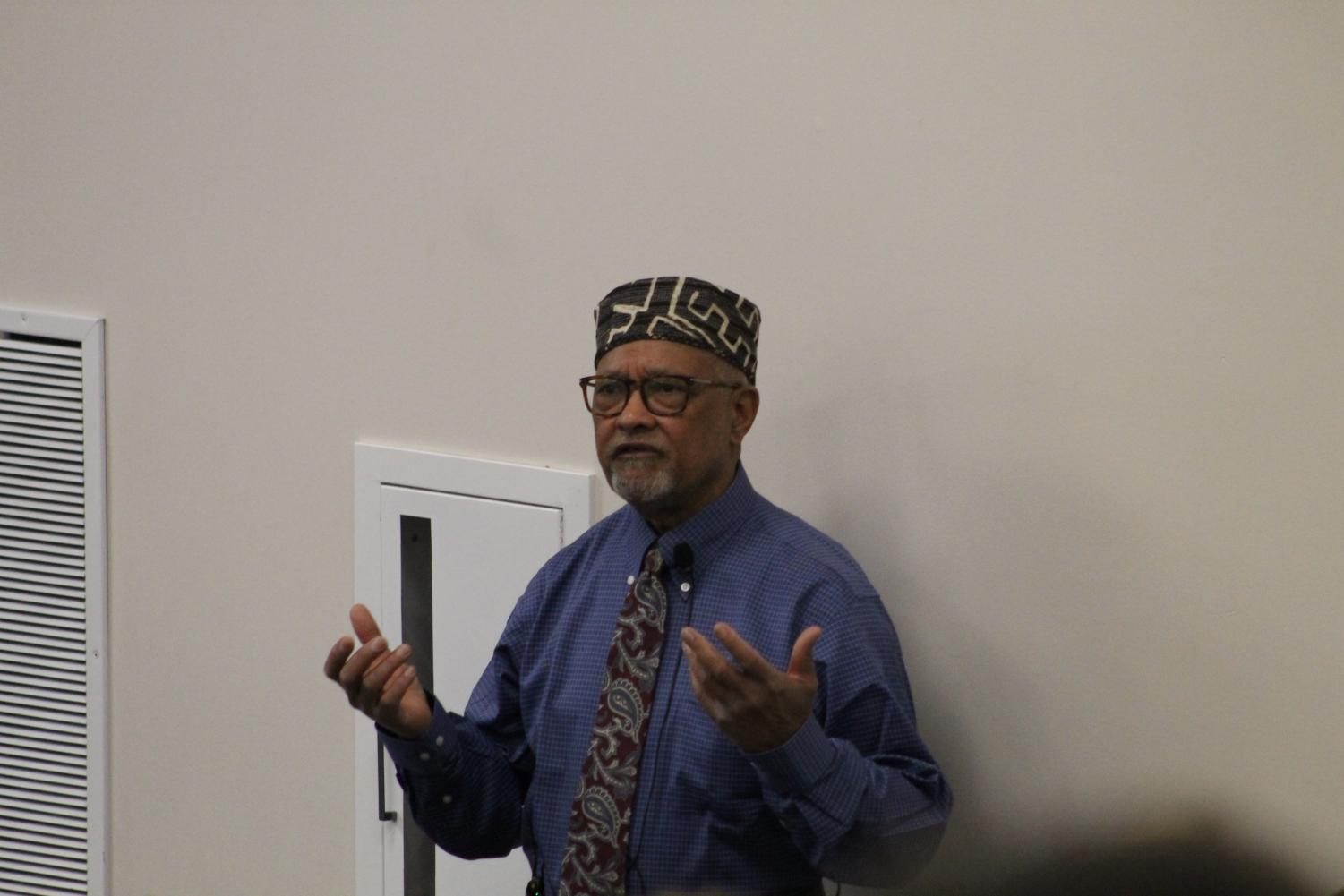 Okogyeamon, also known as Dr. Herbert Perkins, speaks at the first session of Re-imagining Luther.