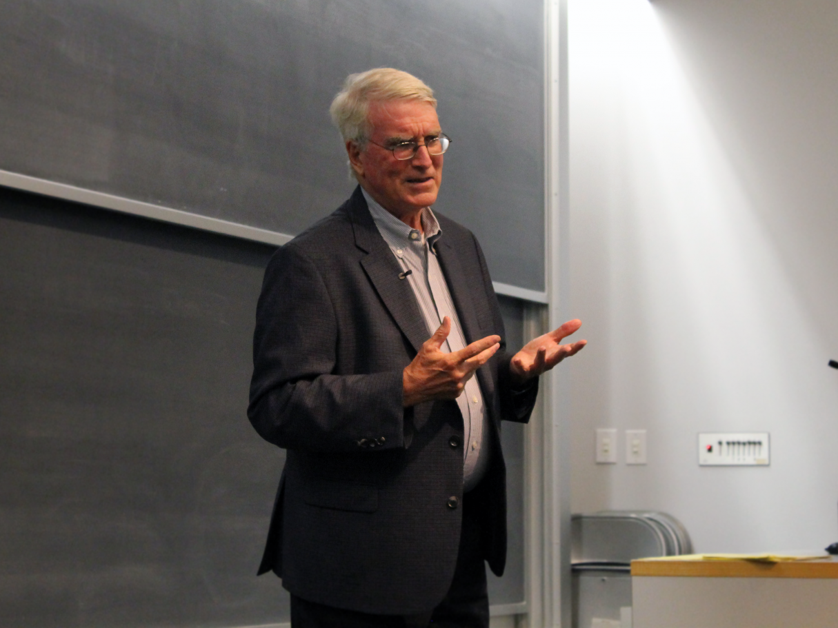 Around 50 people attended Peter Dodington's talk titled