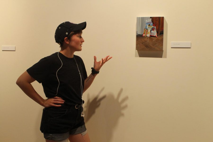 Iris+Johnson+%28%E2%80%9820%29+appreciates+Phoebe+Jan-McMahon%E2%80%99s+%28%E2%80%9813%29+use+of+everyday+items+within+her+artwork%2C+such+as+the+bags+of+rice+featured+in+this+painting.