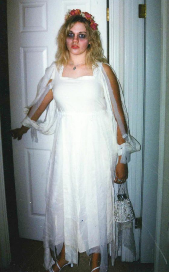 Lindsey Row-Heyveld dresses as Ophelia from “Hamlet” for a Halloween party in grad school. 