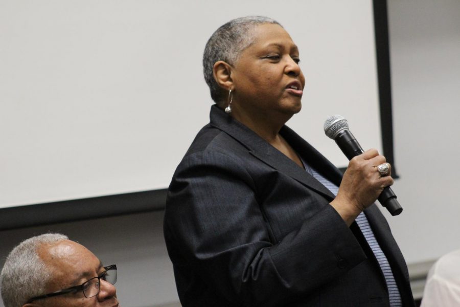 Barbara+Fuller+%28%E2%80%9872%29+speaking+during++a+panel+discussion+as+part+of+the+BSU+50th+events.