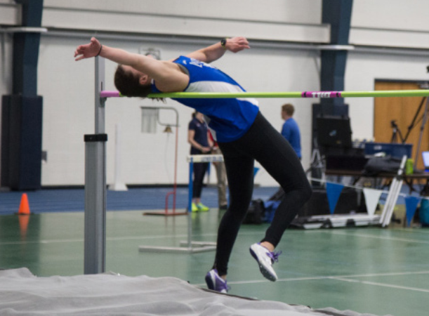 Zach Mohler (20) won the high jump with a 2.01m jump.