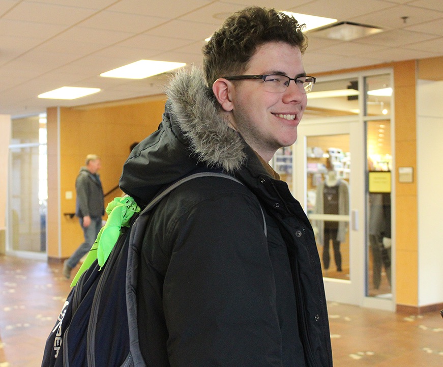 Ross Gentry (22) is one of over 400 Luther students who participated in the Green Bandana Project. 