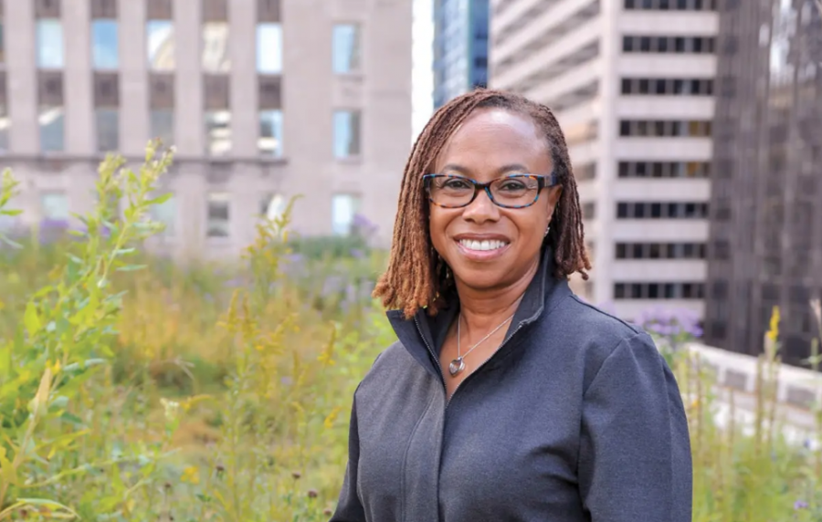 Senior director of energy and sustainability for Elevate, Sandra Henry, poses for a headshot. 