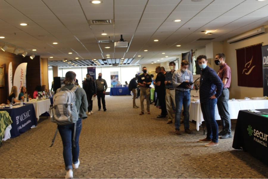 Students participating at the college fair. Photo Credit: Susmita Giri (’25) | CHIPS

