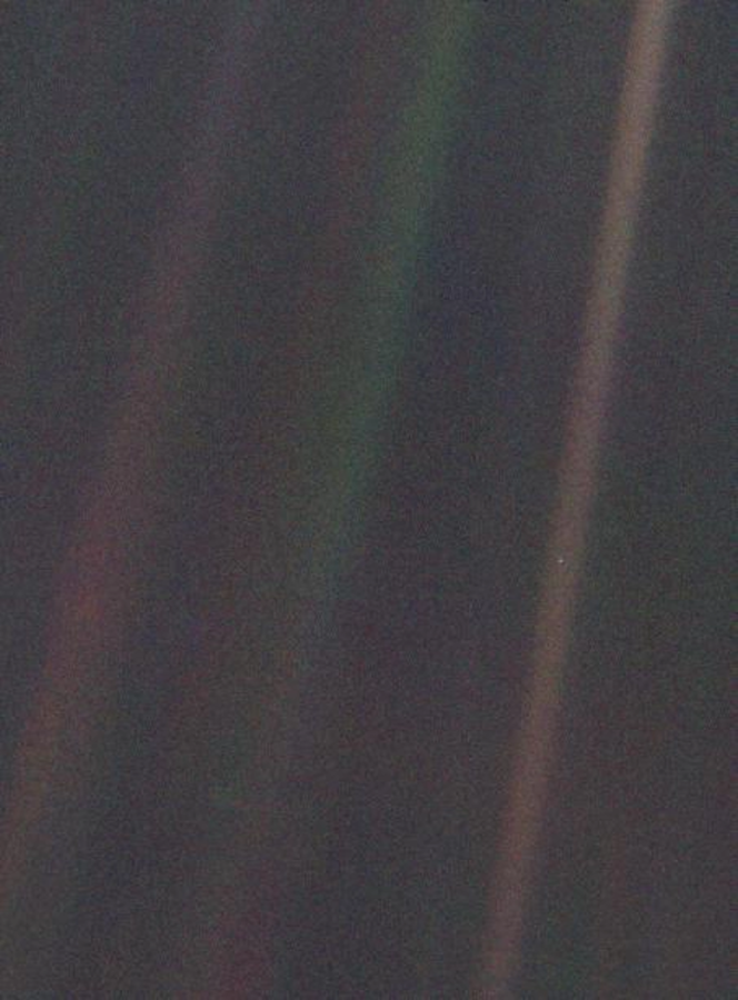 As Carl Sagan said: “Look again at that dot. That's here. That's home. That's us.” Photo courtesy of NASA