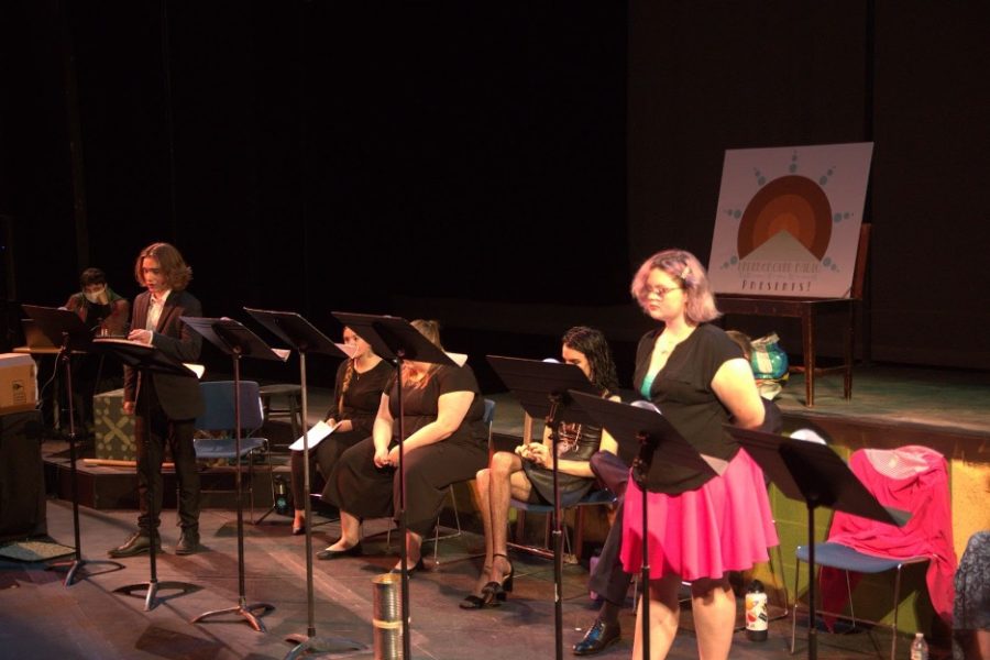 Underground Radio Theatre performs “Westenra” October 8 in the Jewel Theater. Photo courtesy of Bao Nguyen (‘26).