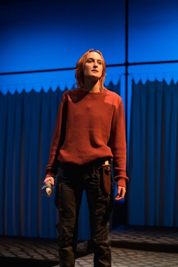 Josie Ramler (‘23) takes the stage as Macbeth in the visual and performing arts department’s production of “Macbeth” November 17 through 19. Photo courtesy of Nick Greseth (‘23).