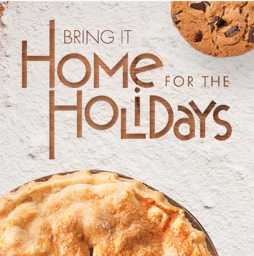 “Home for the Holidays” poster. Photo courtesy of Luther College Dining Services. 