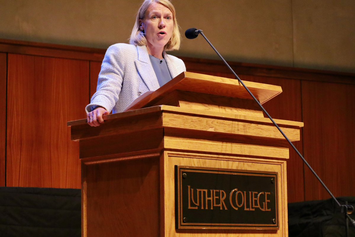 An enduring bond connects Norway and Luther College, a testament to our shared commitment to education and community, Norwegian Minister of Foreign Affairs Anniken Huitfeldt wrote on her X account. (Photo courtesy of @AHuitfeldt).