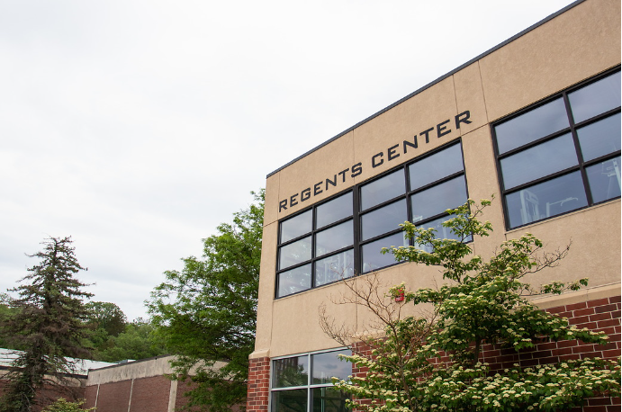 Regents Center in Summer 2021. Photo courtesy of Hunter Meyer ('22)/Luther College Photo Bureau.