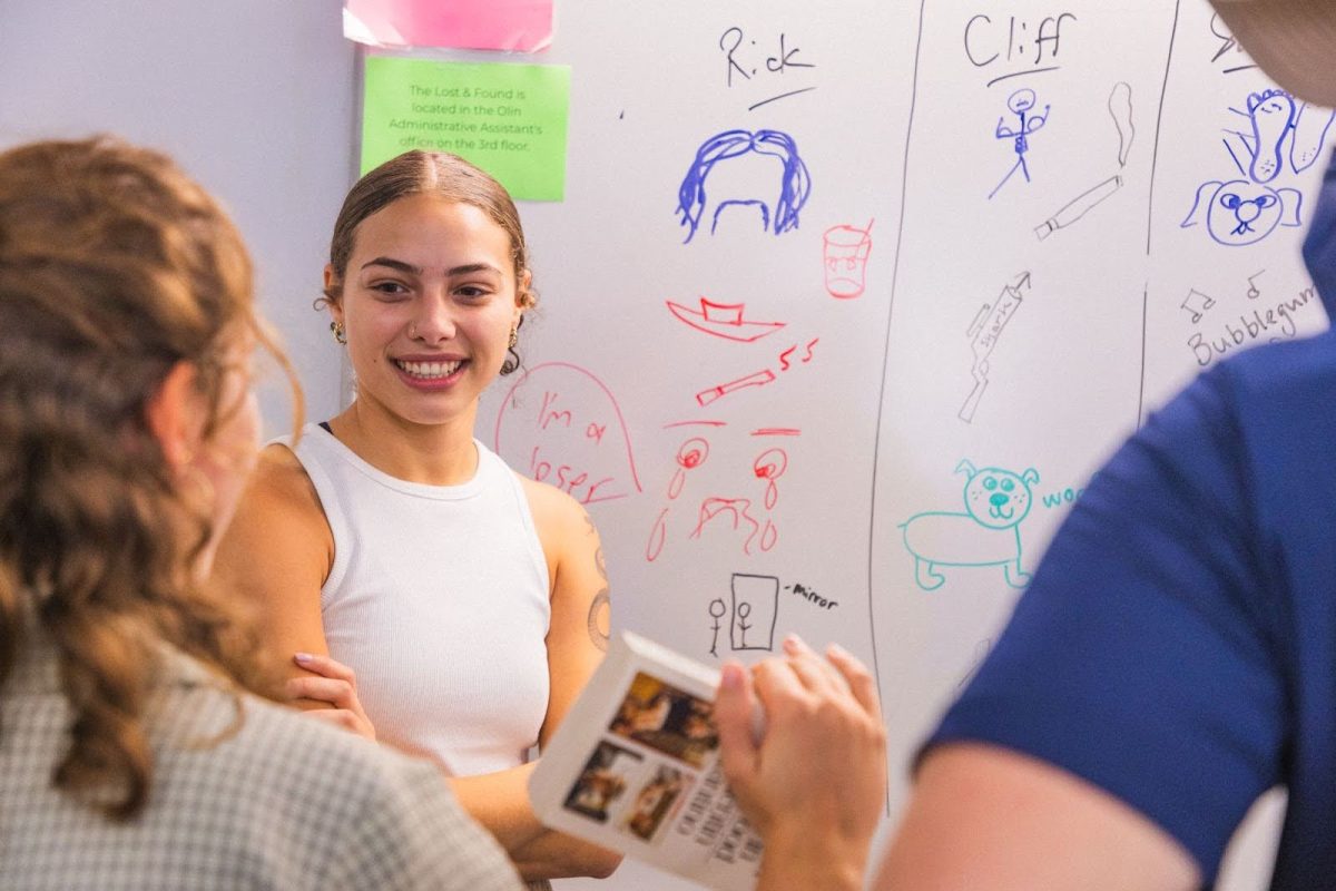 Sociology major Nia Whitsitt (‘24) listens to a fellow student in class. Photo courtesy of Luther College Photo Bureau.