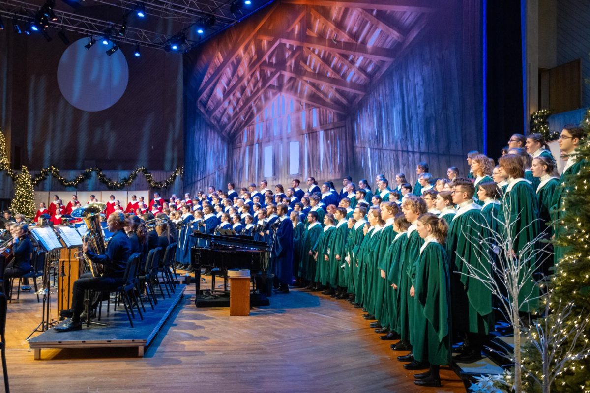 Choral ensembles during Christmas At Luther. Photo courtesy of the Luther College Photoshelter