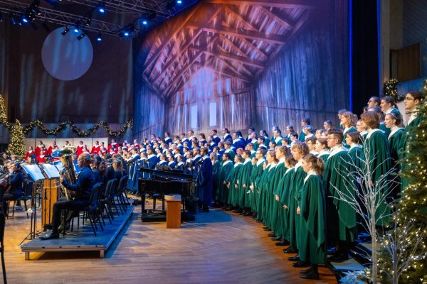 Choral ensembles during Christmas At Luther. Photo courtesy of the Luther College Photoshelter