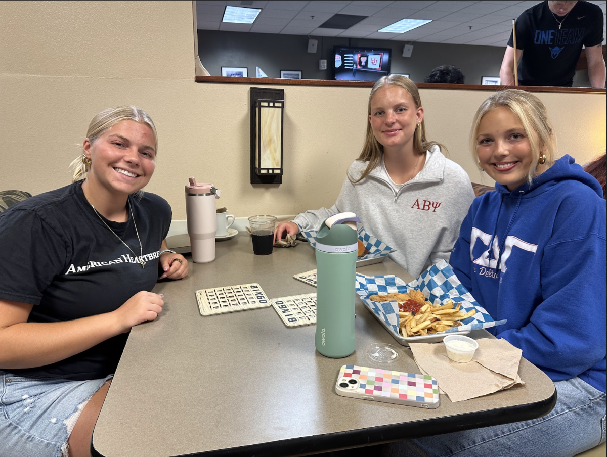 From left to right: Emily Ostermann ('27), Johnna Motto ('27), Annika Benson ('26)