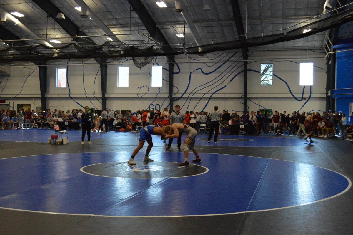 A matchup between wrestlers from Luther and University of Wisconsin- LaCrosse.