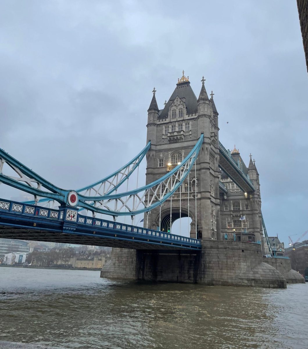 Tower Bridge, and the Thames River: the only accessible (but highly undrinkable) water source in all of London. Photo courtesy of Ingrid Roeske. 